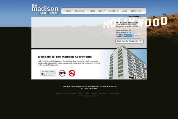 Madison theme site design template sample