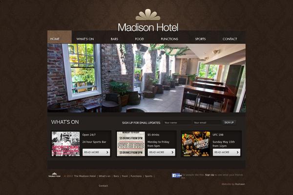 Madison theme site design template sample