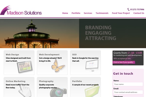 Madison theme site design template sample