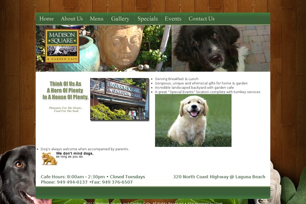 Madison theme site design template sample