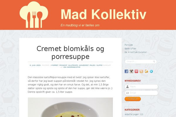 Foodie theme site design template sample