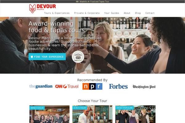 madridfoodtour.com site used Devourtours