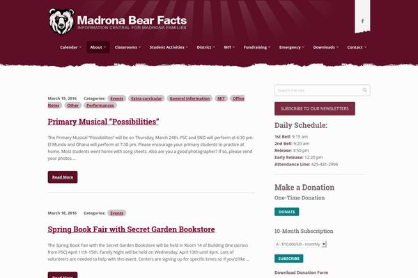 School theme site design template sample