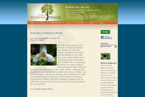 madronawoods.org site used Madrona