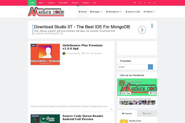maduracode.com site used Mcode