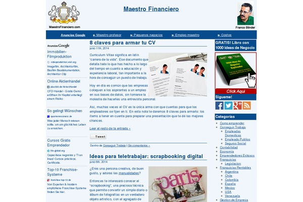 Editorial theme site design template sample