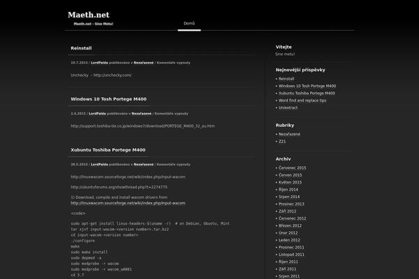 SimpleDark theme site design template sample