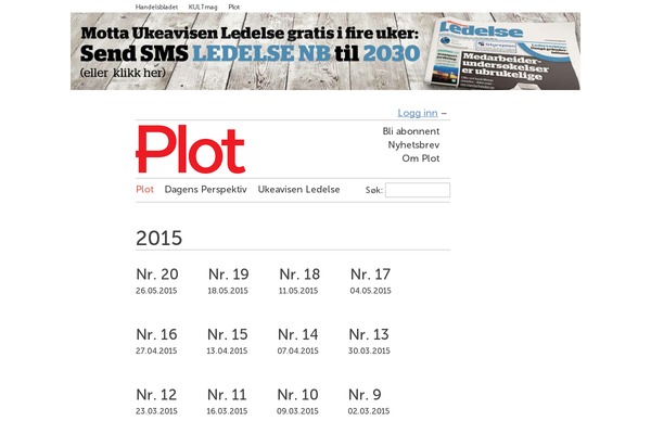 magasinetplot.no site used Plot