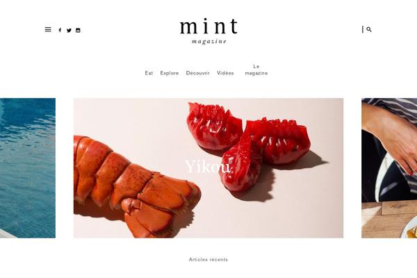 Mint theme site design template sample