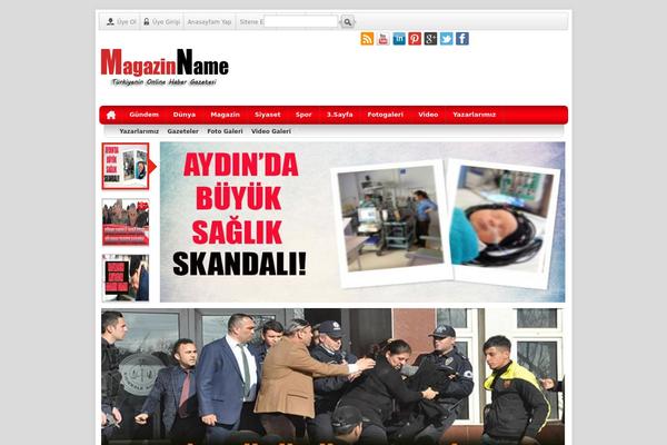 Haberadam theme site design template sample
