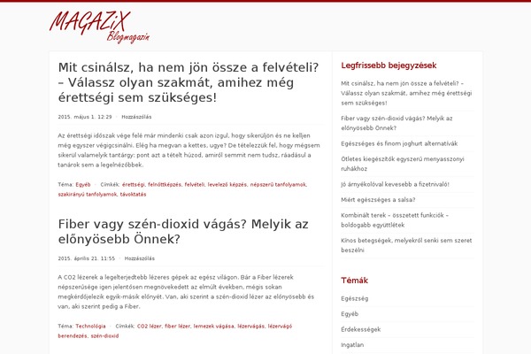 Radius theme site design template sample