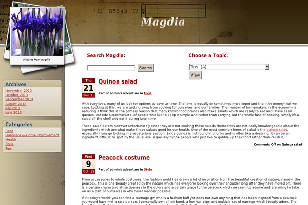 magdiarafat.com site used Travelogue