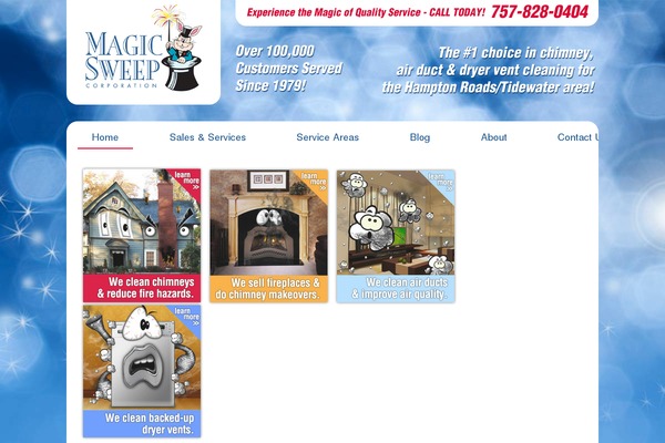 Magic theme site design template sample