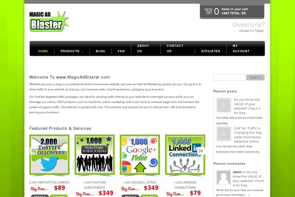 Site using Affiliates-enterprise plugin