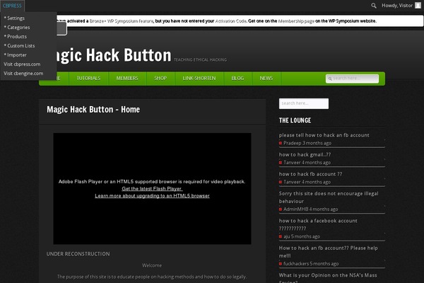 GamePress theme site design template sample