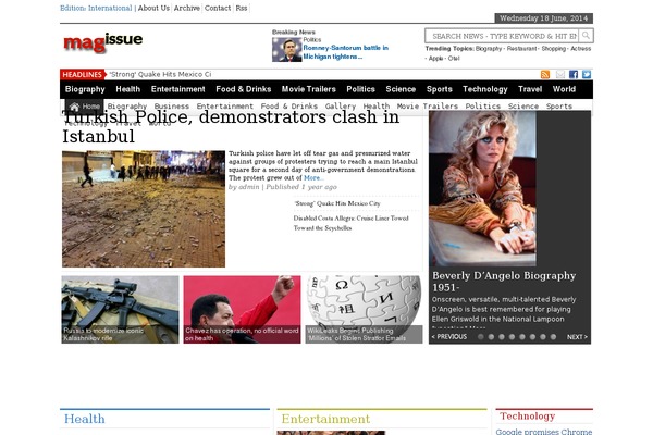 News theme site design template sample