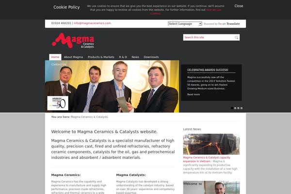 Magma theme site design template sample