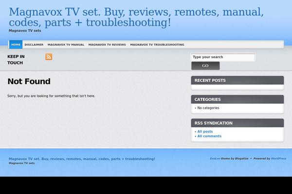 evolve theme site design template sample