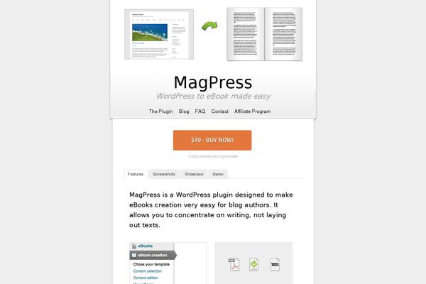 MagPress theme site design template sample