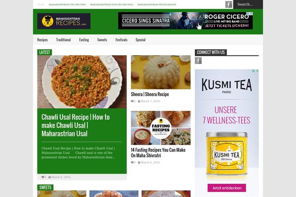 maharashtrianrecipes.com site used FlatNews – Responsive Magazine WordPress Theme