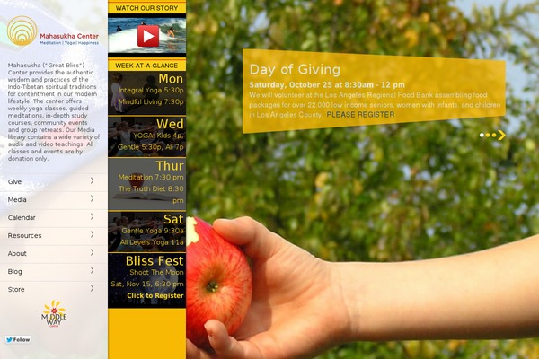mahasukha.org site used Feed Me, Seymour