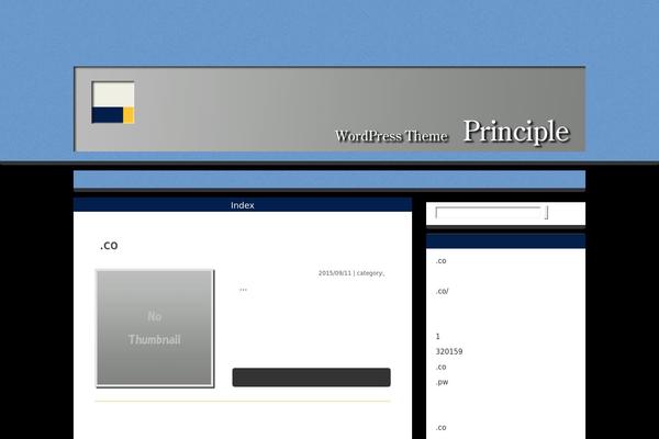 Principle theme site design template sample