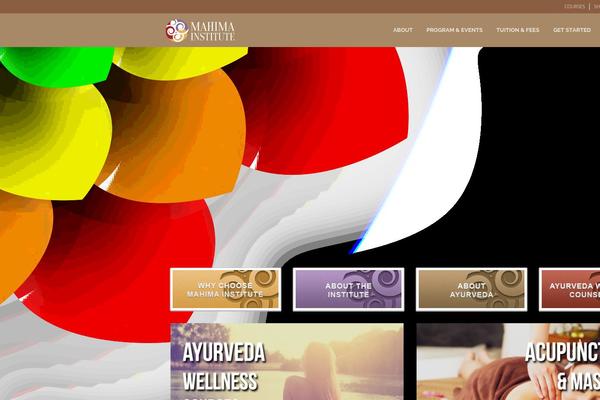 mahimainstituteofayurveda.com site used Mahima-institute