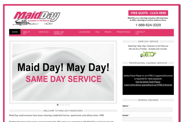 Metro theme site design template sample