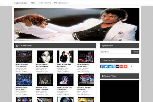 maikeljackson.com site used Wpvideotube