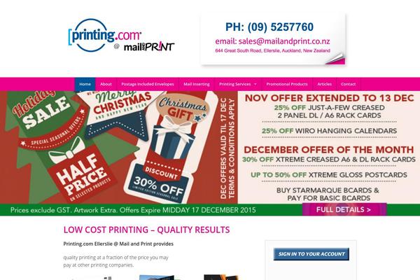 mailandprint.co.nz site used White