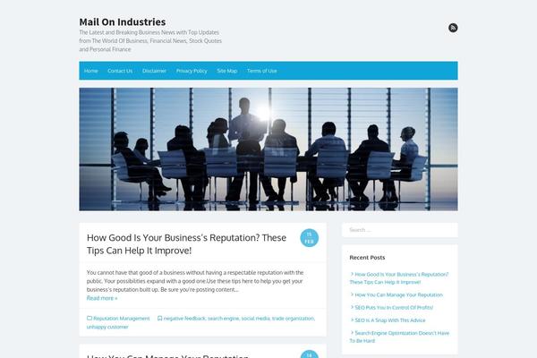 The Box theme site design template sample