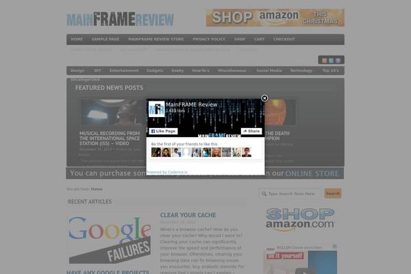 Site using Facebook-page-popup-cadence plugin