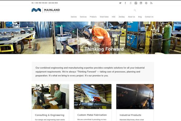 mainlandmachinery.com site used Enfold