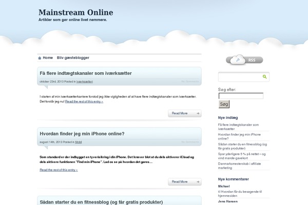 proClouds theme site design template sample