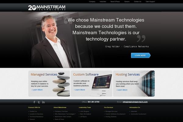 Mainstream theme site design template sample