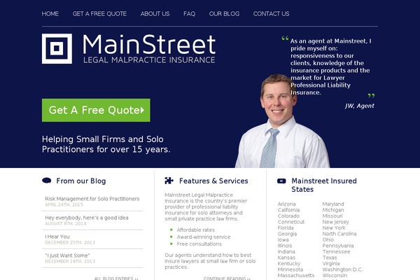 Mainstreet theme site design template sample