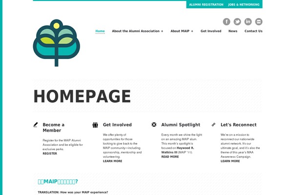 maipalumni.org site used Ruskin