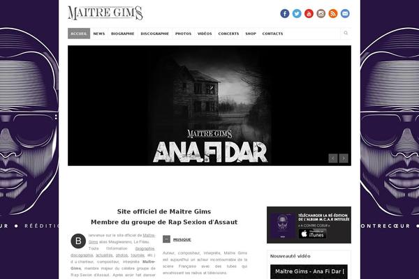 maitre-gims.fr site used Sciolism-2019
