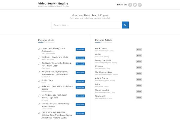 Musica theme site design template sample