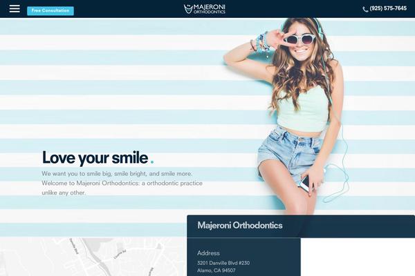 majeronibraces.com site used Mega-theme