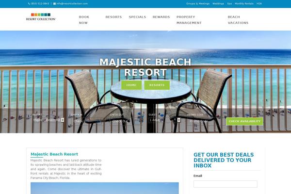 majesticbeachresort.com site used Resortcollection