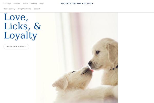 Majestic theme site design template sample