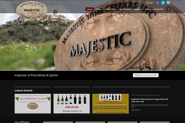 Majestic theme site design template sample