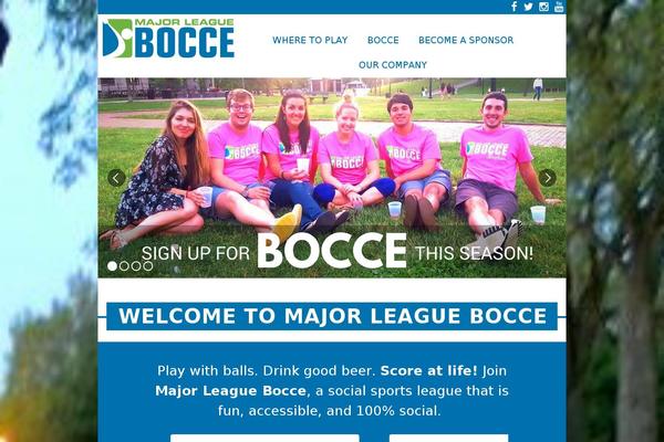 majorleaguebocce.com site used Leagueapps