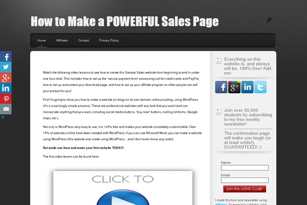 Site using Custom Share Buttons with Floating Sidebar plugin