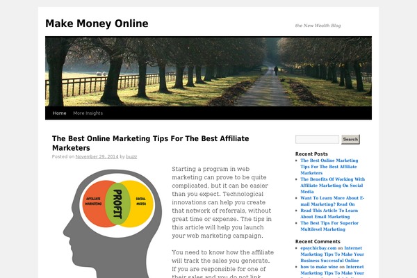 Twenty Ten theme site design template sample