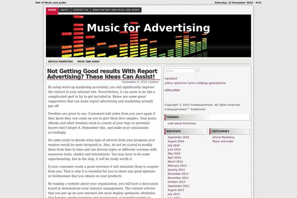 RedLine theme site design template sample