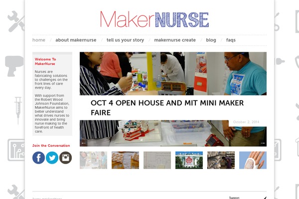 makernurse.org site used Oxygen