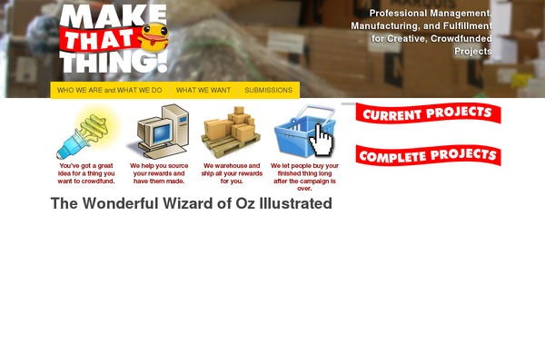 makethatthing.com site used Simple Catch