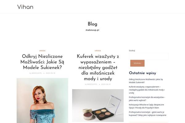 Site using Themestek-vihan-extras plugin